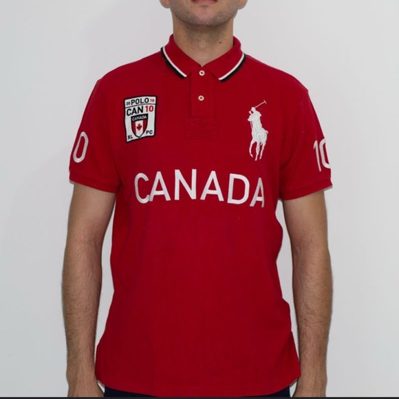Polo Ralph Lauren Other - Polo by Ralph Lauren Red Canada Polo Shirt with White Accents